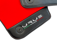 Red Floor Mats For Lamborghini Urus With Carbon Leather - AutoWin