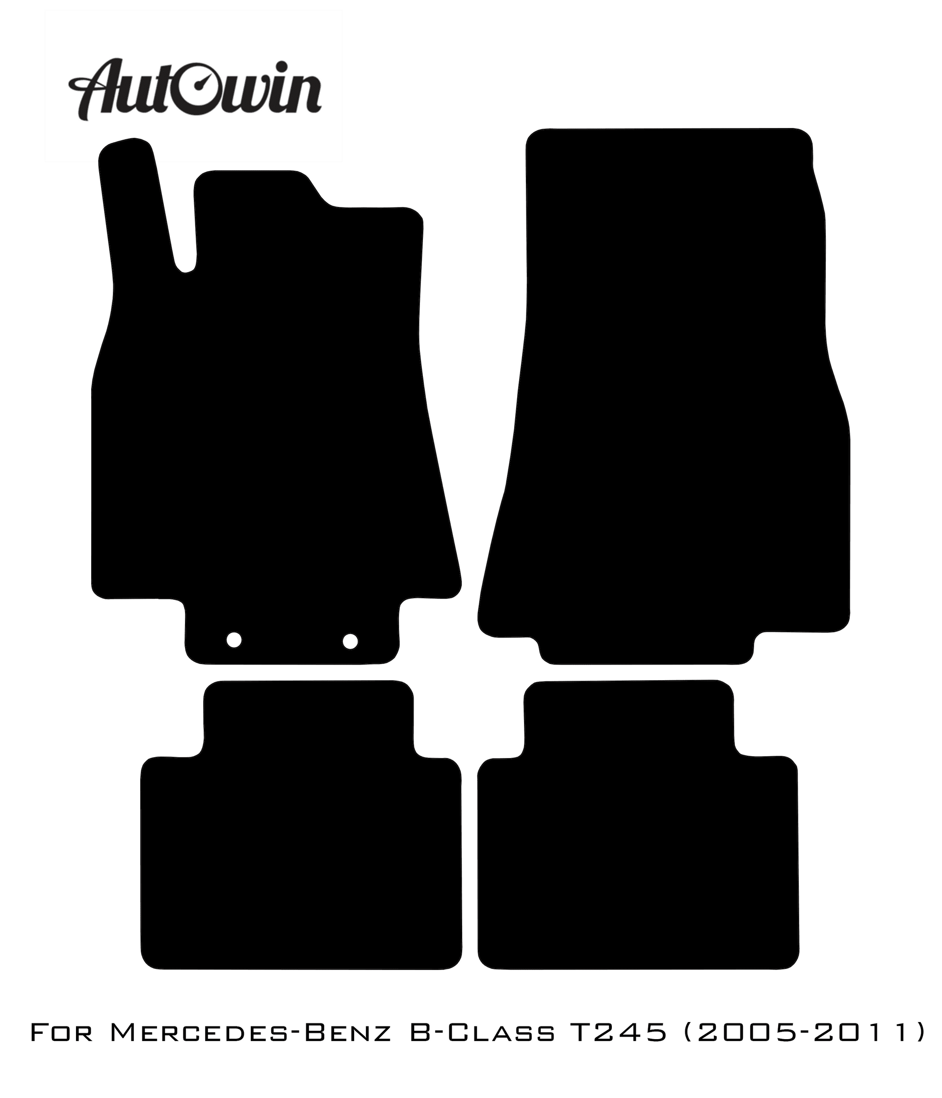 Red Floor Mats For Mercedes Benz B-Class T245 (2005-2011) | Limited Edition - AutoWin