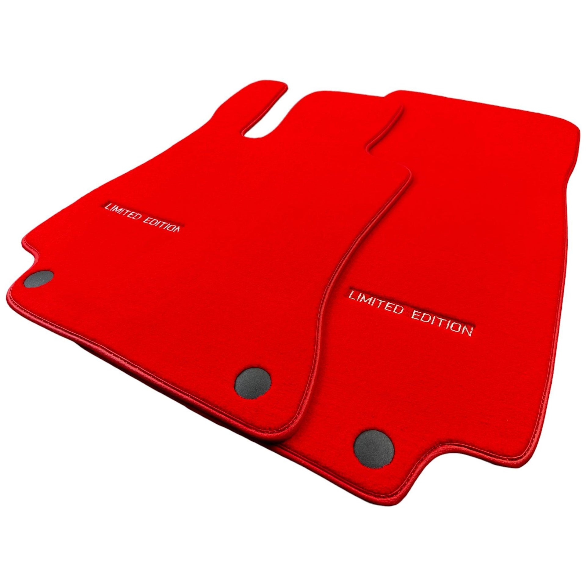 Red Floor Mats For Mercedes Benz C-Class W205 Sedan (2014-2018) | Limited Edition - AutoWin