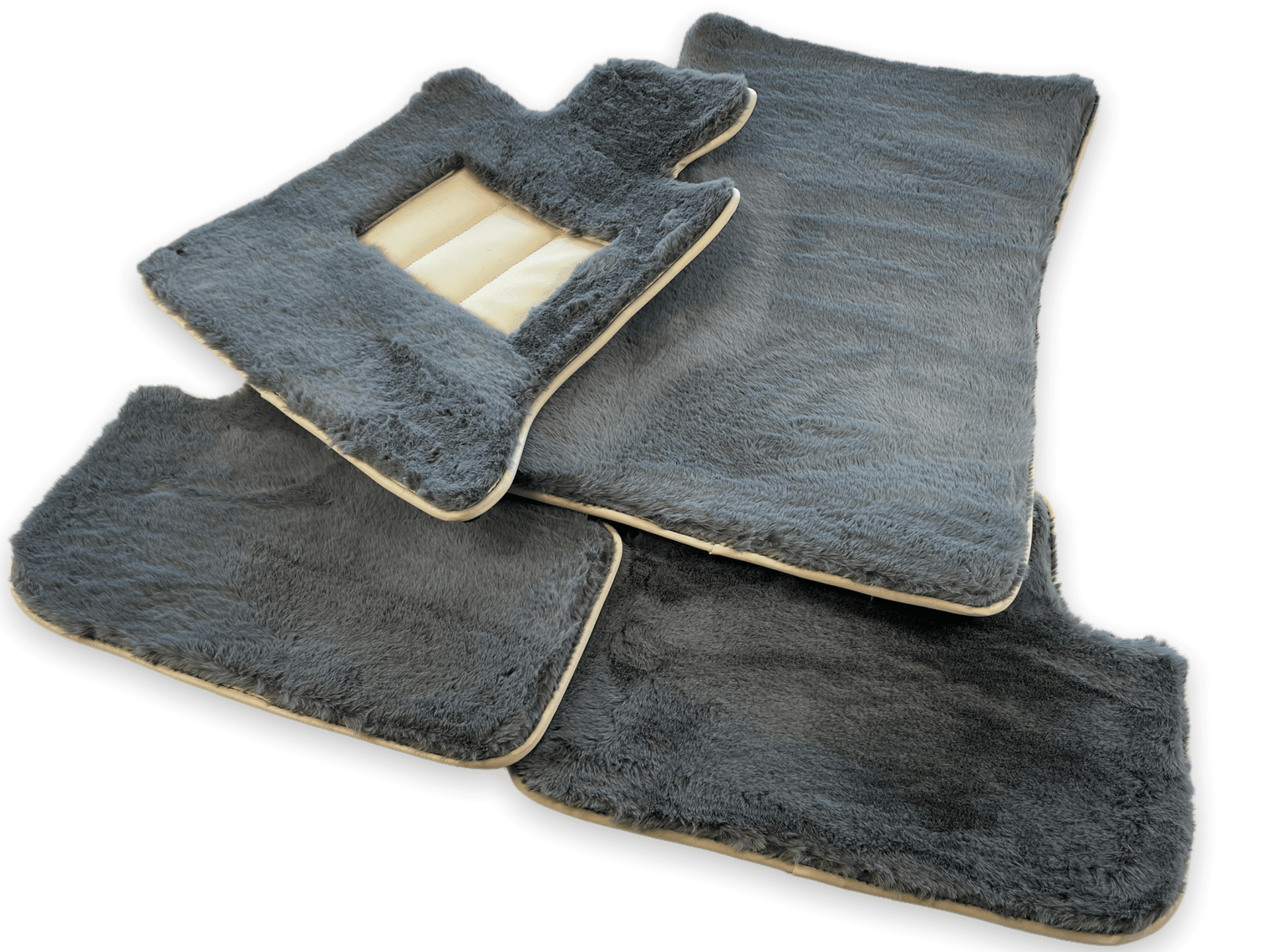Sheepskin Floor Mats For Rolls Royce Wraith 2013–2023 Er56 Design - AutoWin