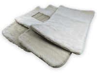 White Sheepskin Floor Mats For Rolls Royce Phantom Drophead Coupe - AutoWin